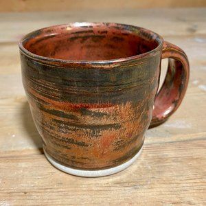 Handmade Ceramic Teacup Mug with Copper Glaze